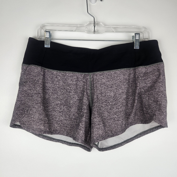Lululemon Run Times Shorts II Gray Heathered Size 10 - Picture 1 of 7